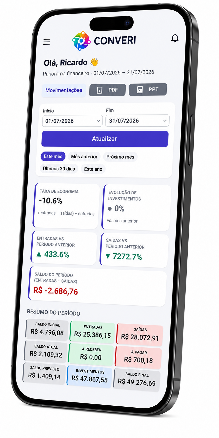 Software de gestão financeira eclesiástica CONVERI para igrejas